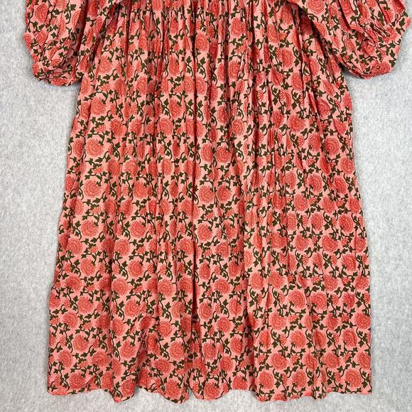 House Of Sundar Saffron Sun Maya Half Sleeve Midi Dress Size XL - Picture 8 of 11